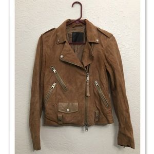 All saints leather suede motorcycle jacket